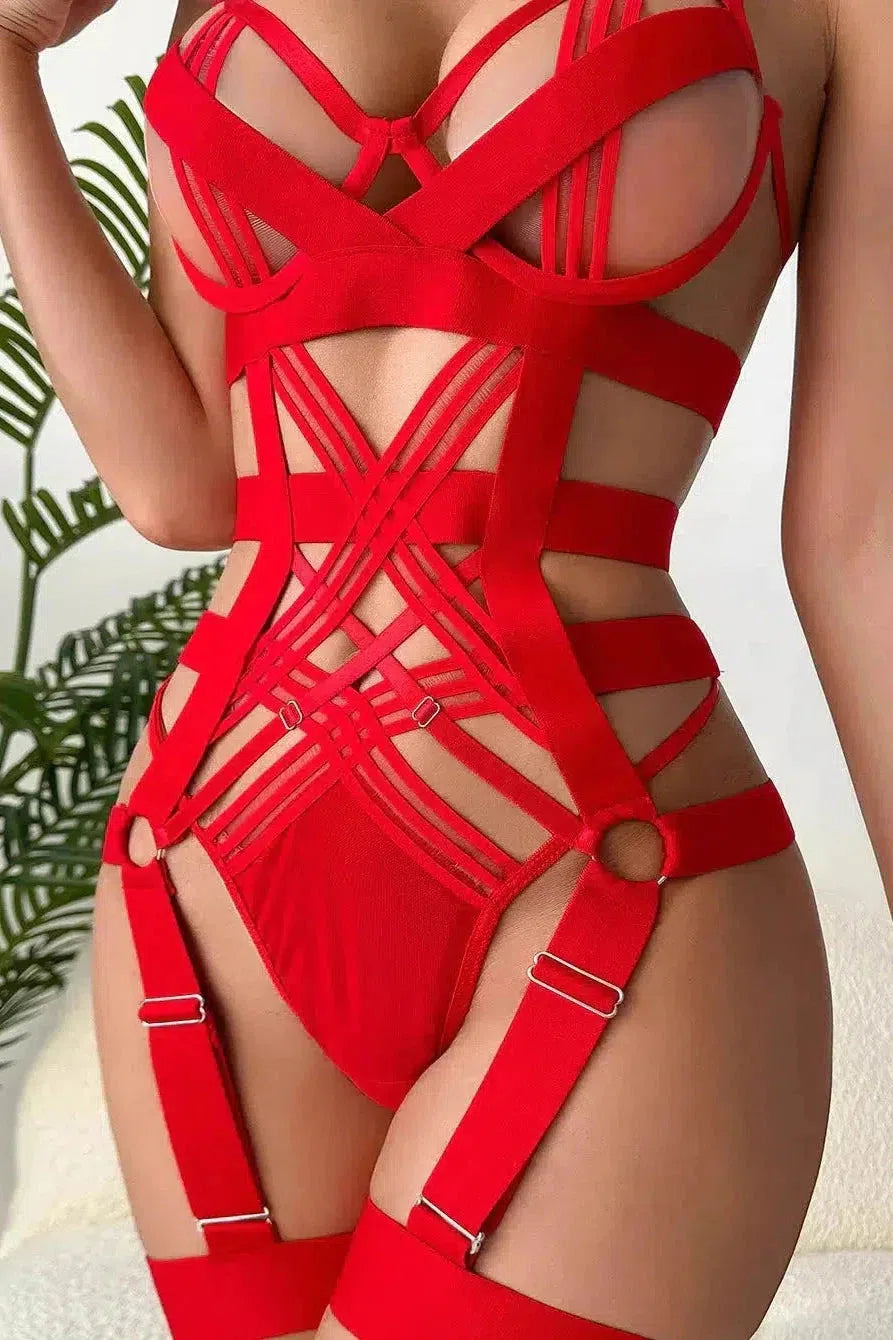 THE ANGEL BODYSUIT - RED