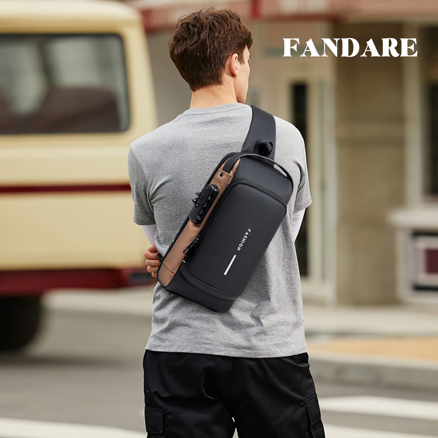 USB charging sport sling Anti-theft shoulder bag-Buy 2 Free Shipping