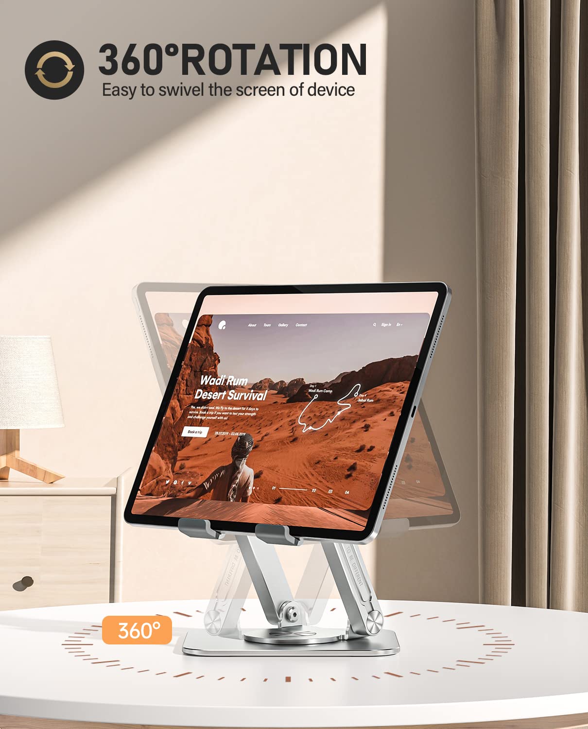 360 ° Cikk forgó tablettaállvány