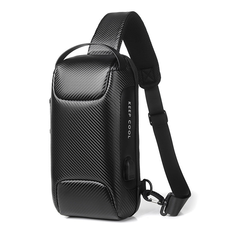 USB charging sport sling Anti-theft shoulder bag