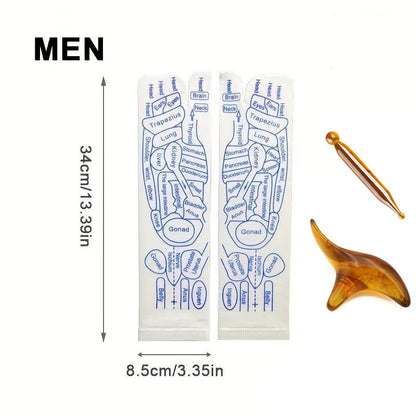 Acheter 2 Économisez 10%🔥Acheter 3 Économisez 15%🔥Chaussettes de graphique de réflexologie
