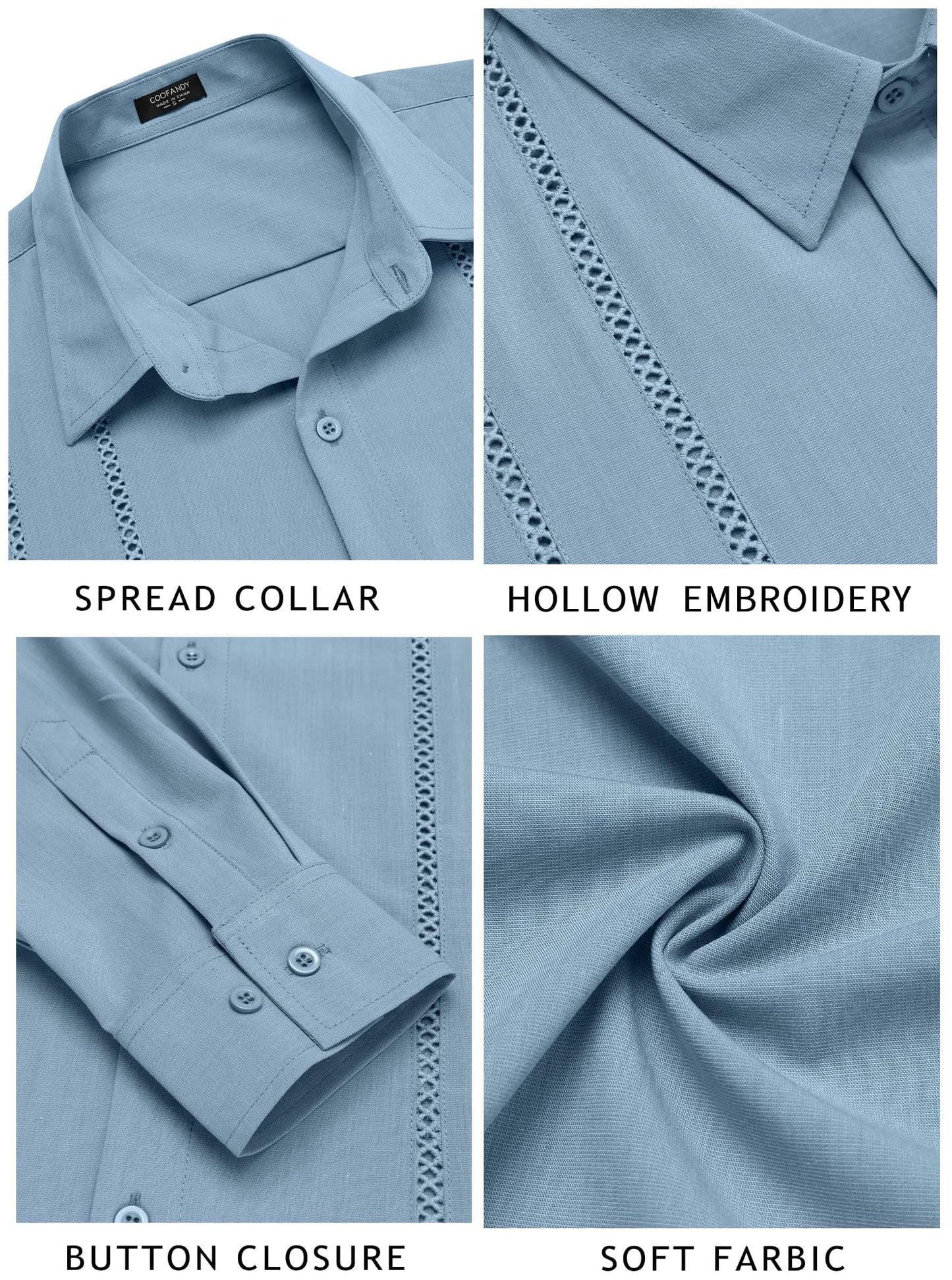 🔥Mens Long Sleeve Button Down Shirt