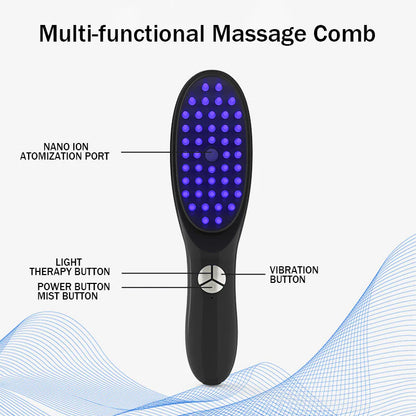 Pente multifuncional de massagem de crescimento capilar