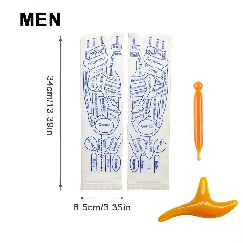 Acheter 2 Économisez 10%🔥Acheter 3 Économisez 15%🔥Chaussettes de graphique de réflexologie