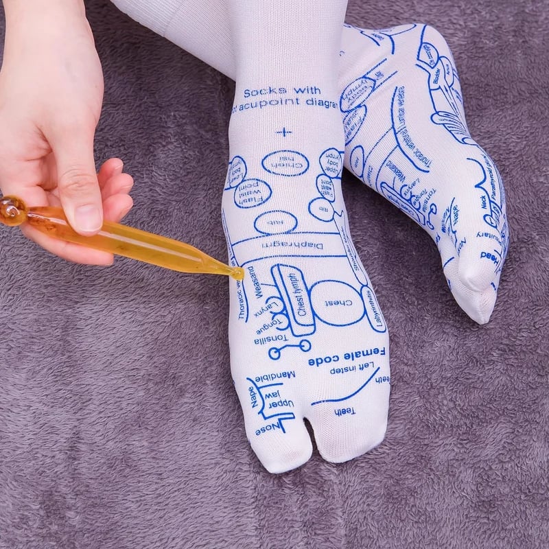 Acheter 2 Économisez 10%🔥Acheter 3 Économisez 15%🔥Chaussettes de graphique de réflexologie