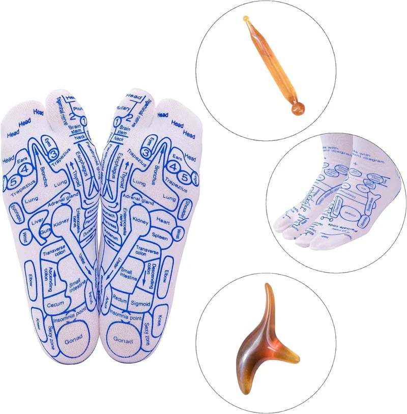 Acheter 2 Économisez 10%🔥Acheter 3 Économisez 15%🔥Chaussettes de graphique de réflexologie